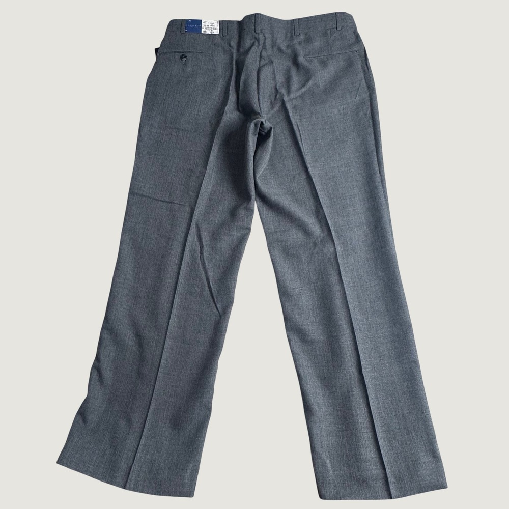 Towncraft Mens Gray Vintage Dress Slacks Made in USA 38x30 New With Tags